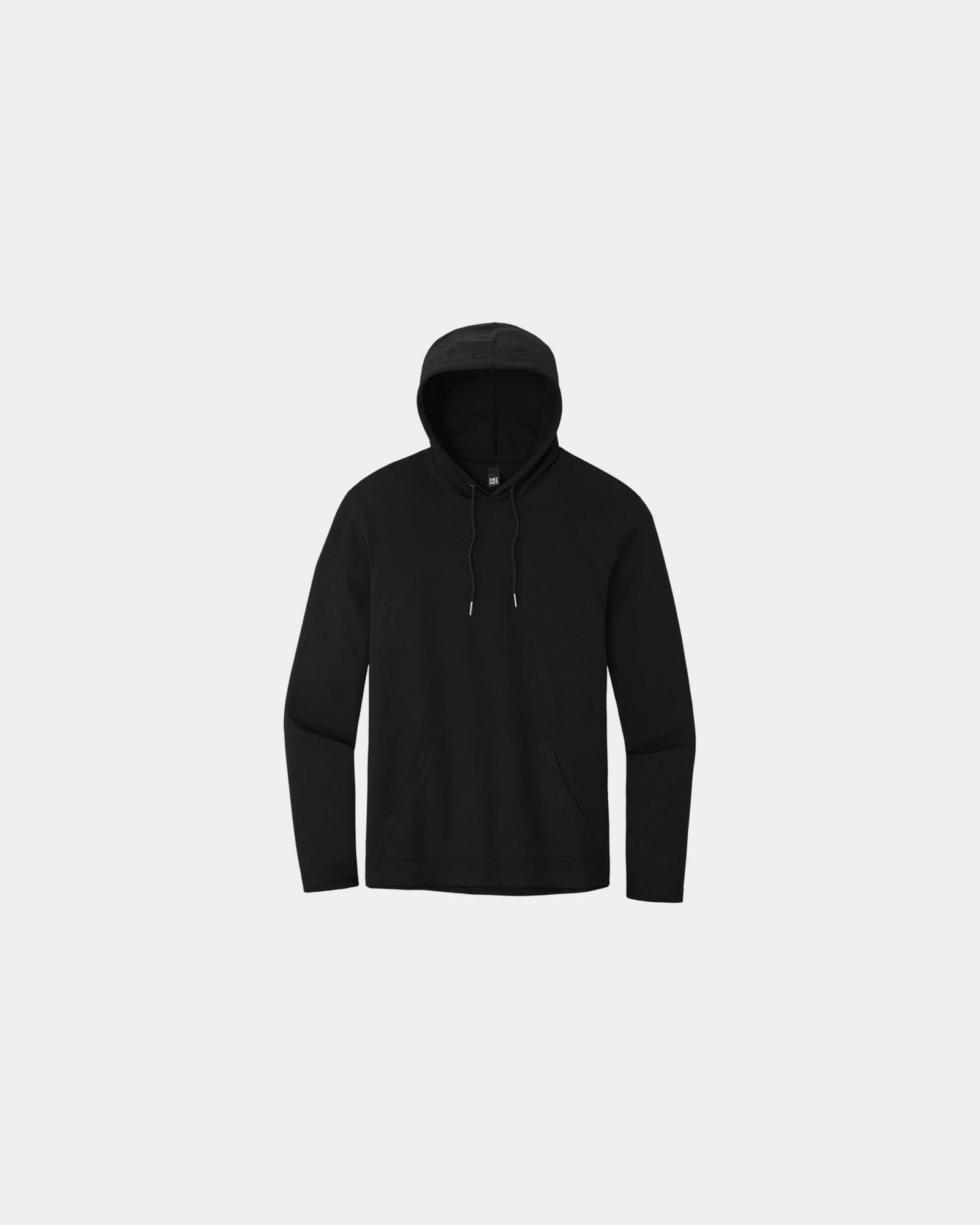 Custom French terry hoodie featherweight pullover - Black